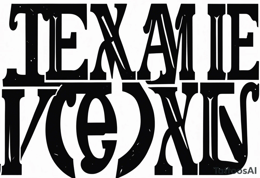 Texas Made in Tag letters tattoo idea