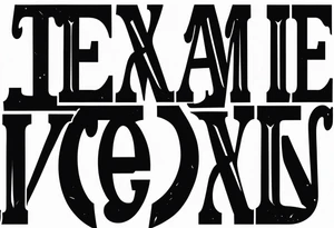 Texas Made in Tag letters tattoo idea