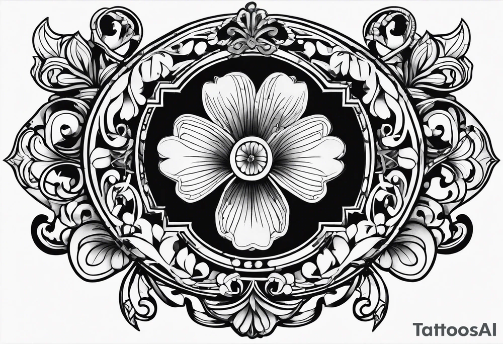 mens chest tattoo with four 4 leaf clovers on the collar bone tattoo idea
