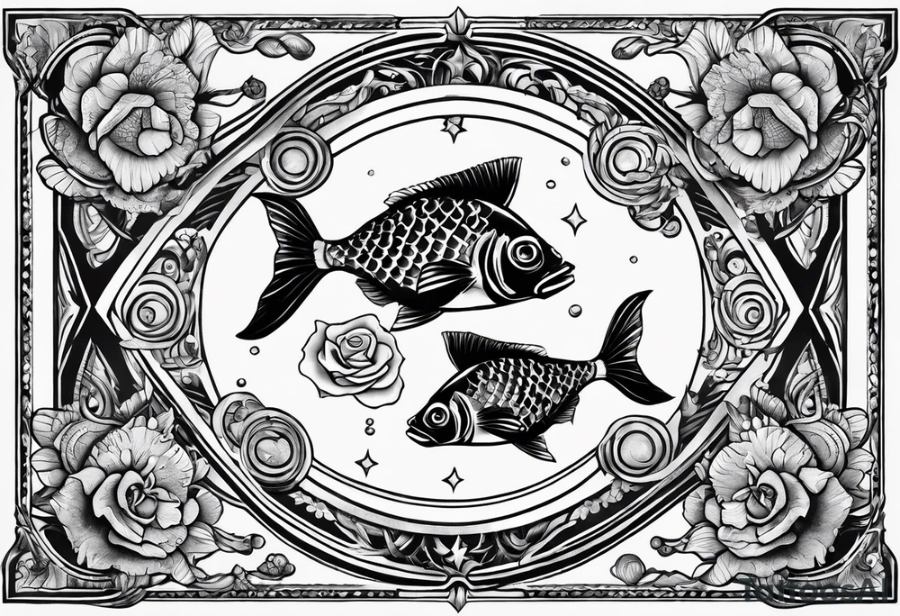 tarot card with 2 fish tattoo idea