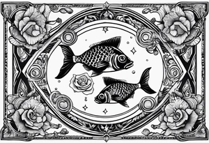 tarot card with 2 fish tattoo idea