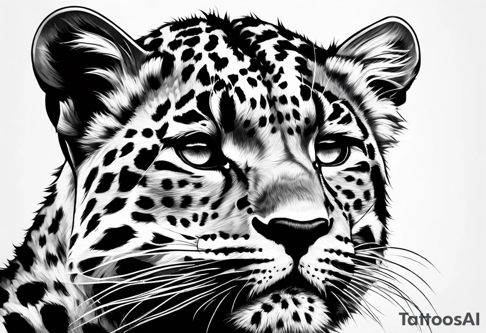 leopard baby tattoo idea