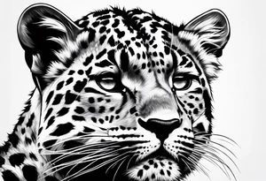 leopard baby tattoo idea