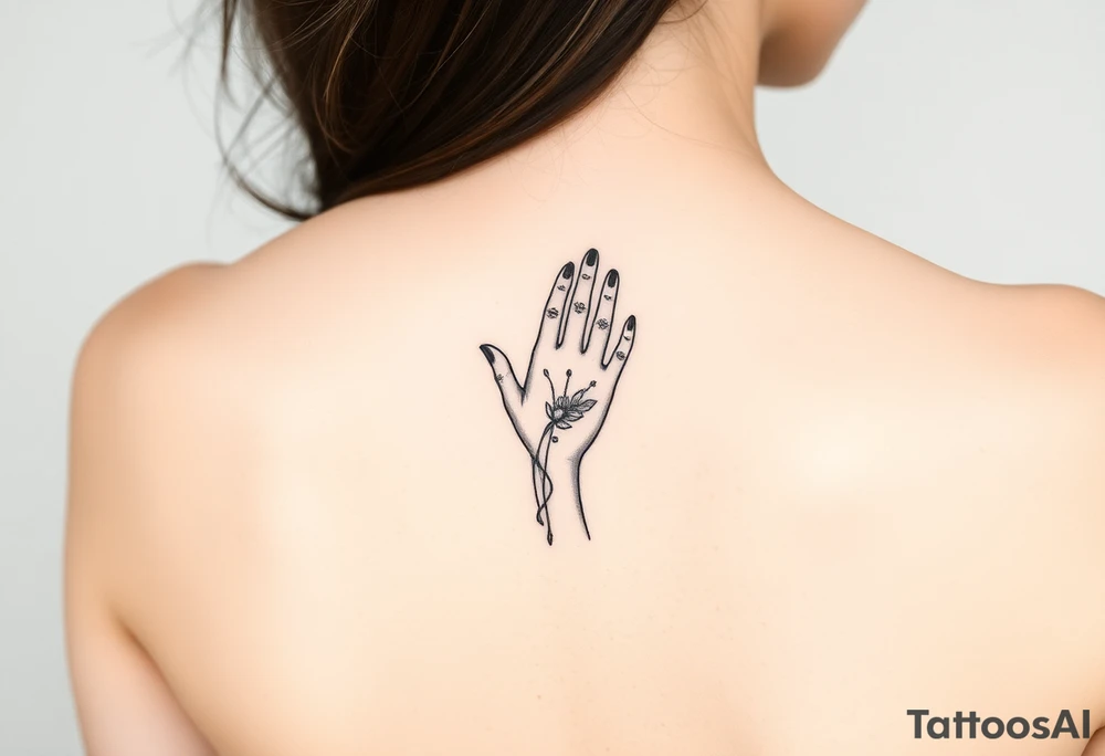 Lorbeerkranz hand tattoo idea