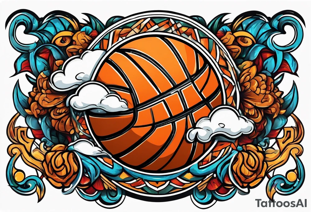 detroit city , basketball with 23 and virgo symbol tattoo idea