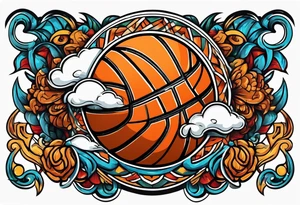 detroit city , basketball with 23 and virgo symbol tattoo idea