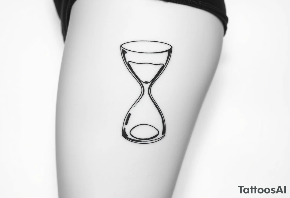 3d hourglass tattoo idea