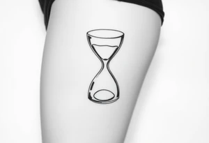 3d hourglass tattoo idea