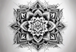 Dotwork Geometry tattoo idea