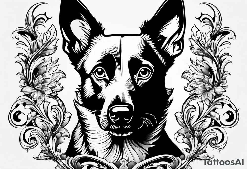 Belgian malinois, Scottish terrier, border collie, papillon tattoo idea
