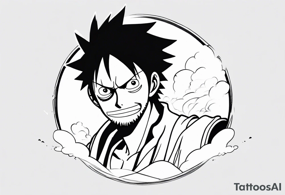 Luffy from one piece tattoo idea