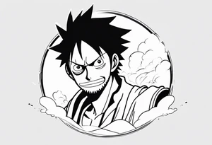 Luffy from one piece tattoo idea