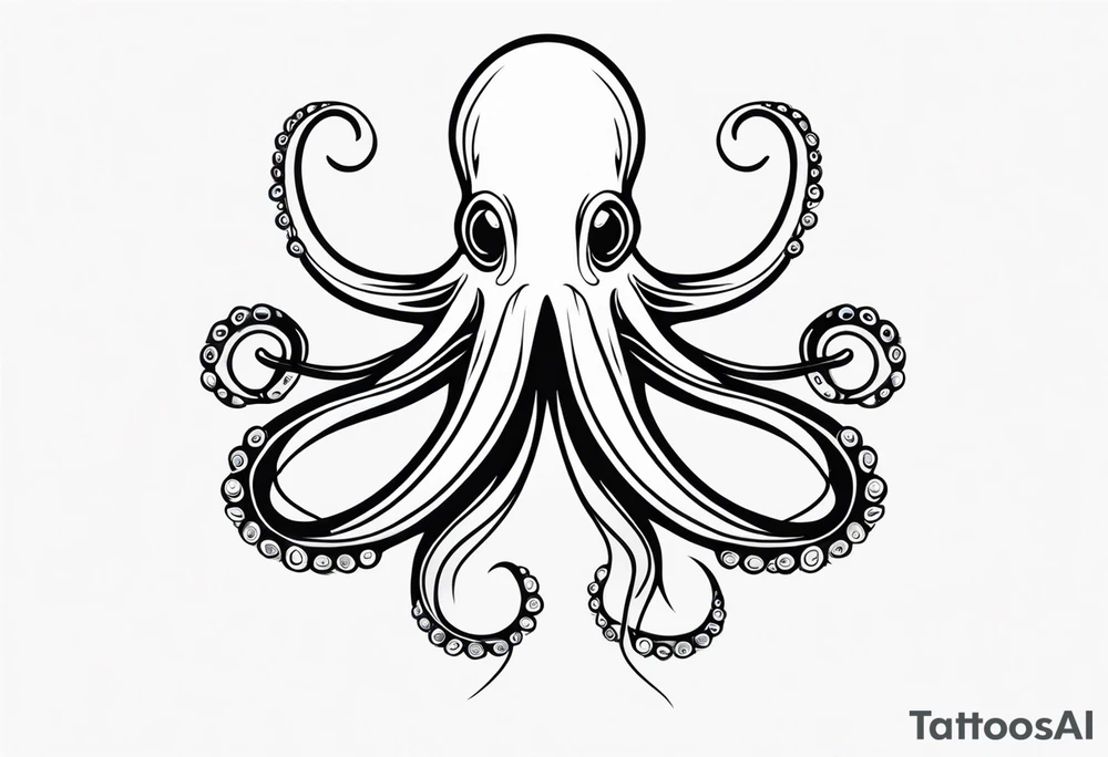 Electric octopus natural tattoo idea