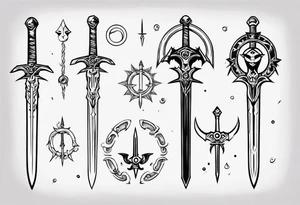 sword with circle around from zelda tattoo idea