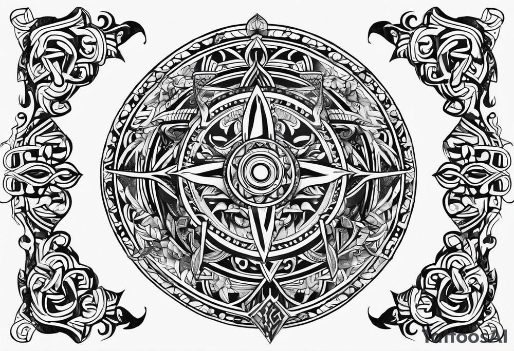 Beautiful Norse pagan tribal tattoo idea