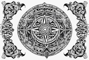 Beautiful Norse pagan tribal tattoo idea