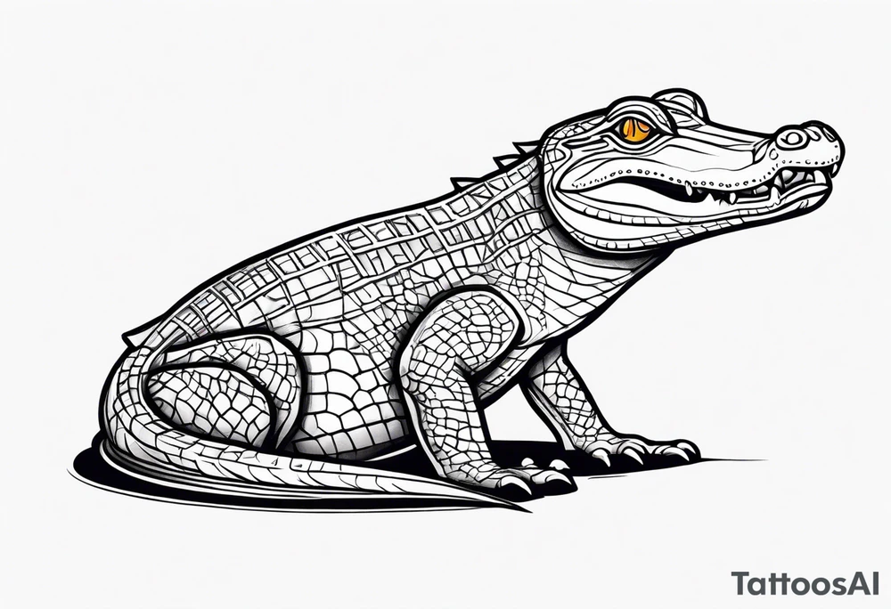 Full body Caiman tattoo idea
