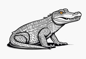 Full body Caiman tattoo idea