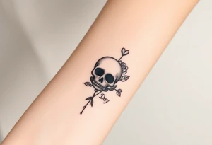 Love Each Day tattoo with a skull and rose tattoo idea