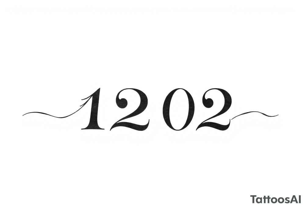 Fine line minimalist that blends in and disguises “1202” that’s already tattooed. The images cannot look like numbers. The tattoo ideas need to completely hide that these are numbers tattoo idea