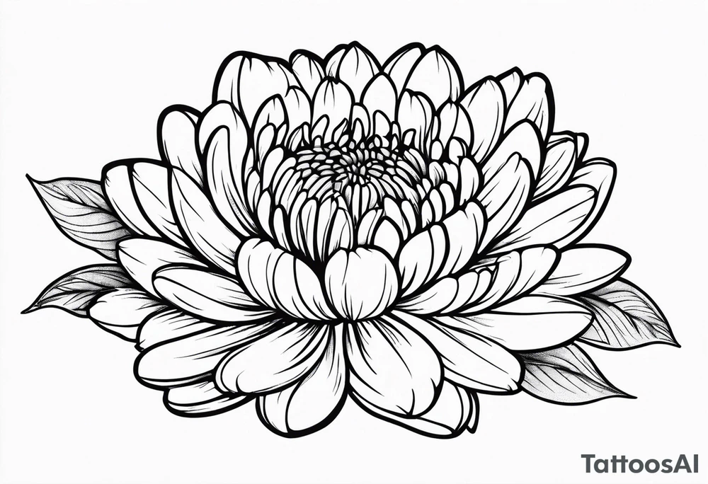 chrysanthemum outline tattoo idea