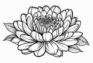 chrysanthemum outline tattoo idea