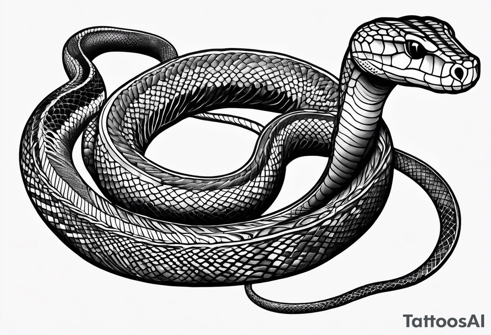 Black mamba snake tattoo idea