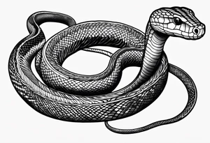 Black mamba snake tattoo idea