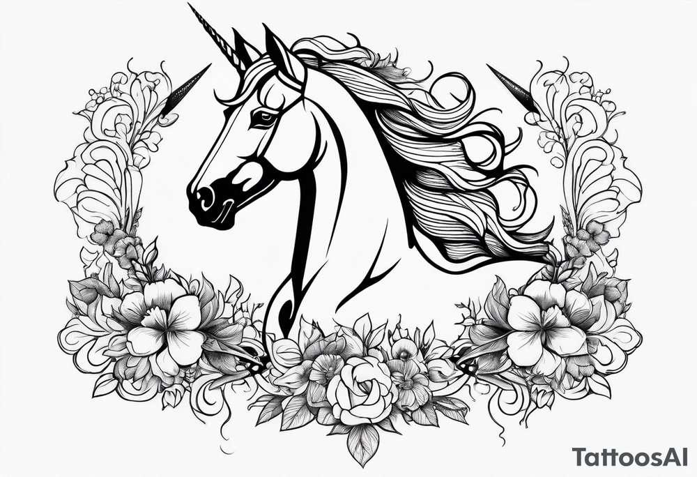 unicorns tattoo idea