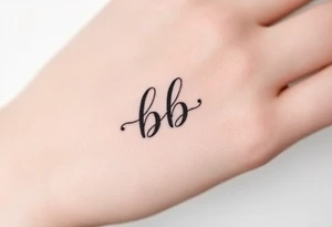 Initials bb tattoo idea