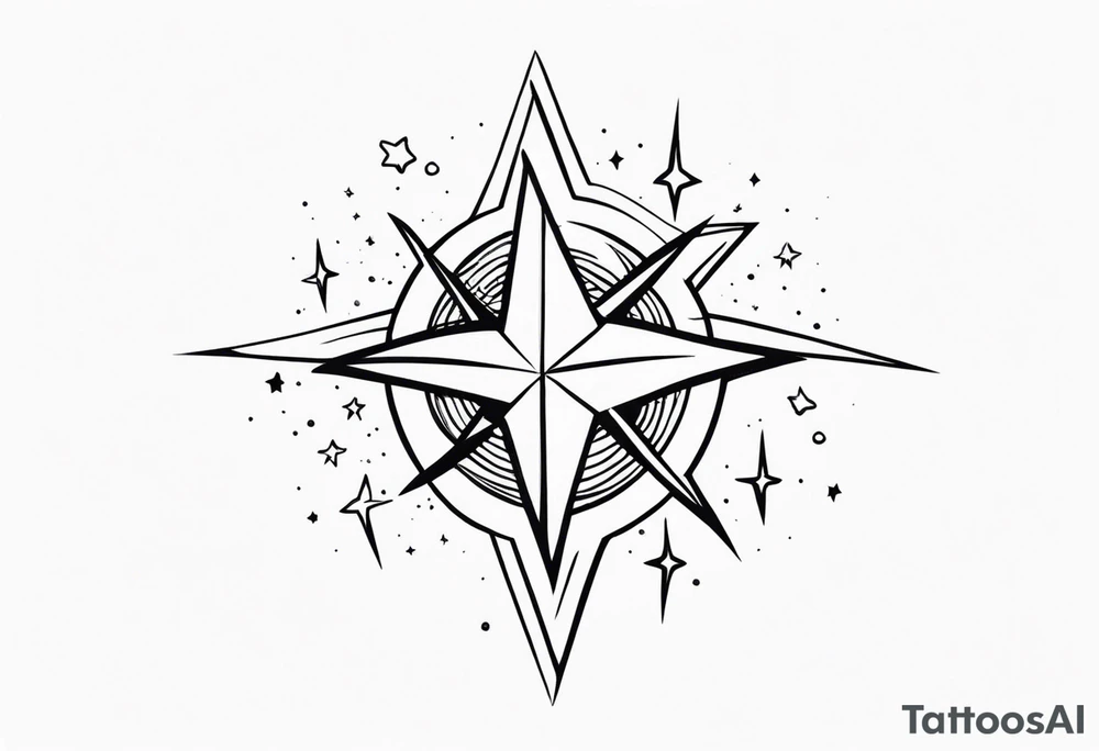 lightning stars tattoo idea