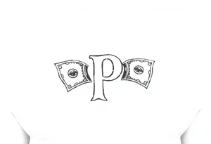 Small Letter P with a dollar bill coming out from the sides. tattoo idea