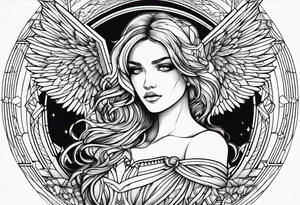 Survival love angel tattoo idea
