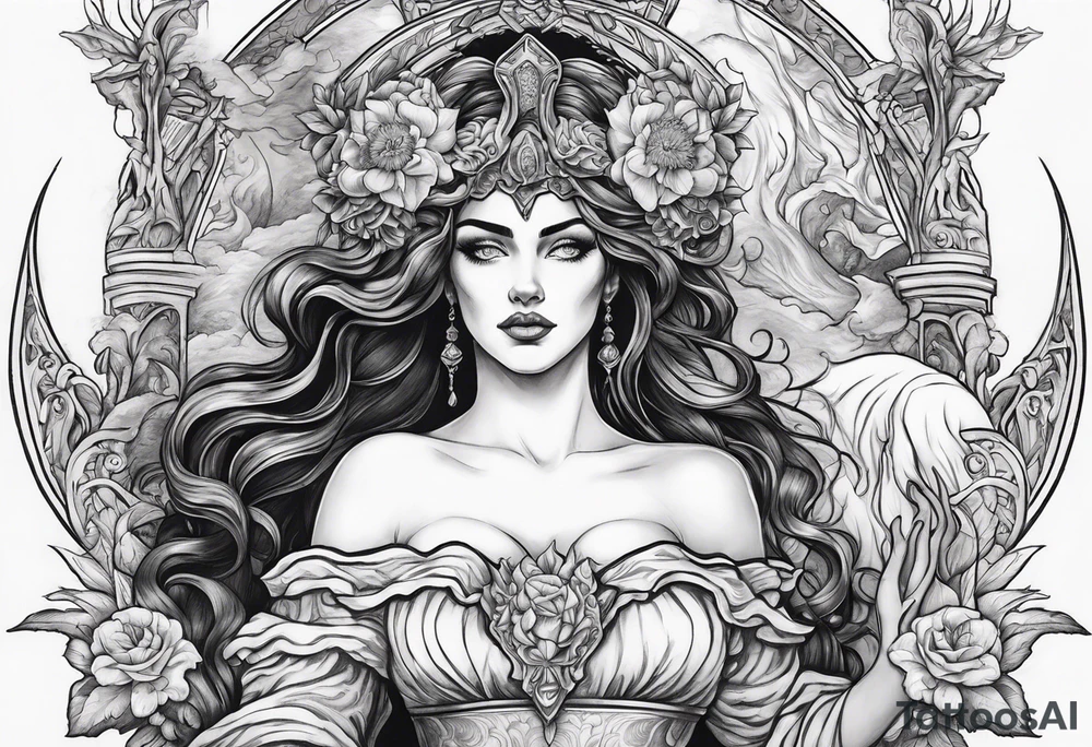 Hades and Persephone in Hell tattoo idea