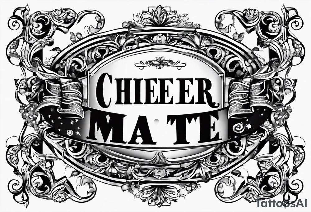 Cheers Mate text, armband +Cancer Ribbon tattoo idea