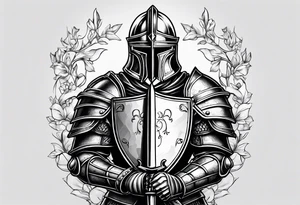 knight in armor tattoo idea