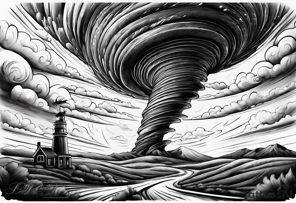 Tornado tattoo idea