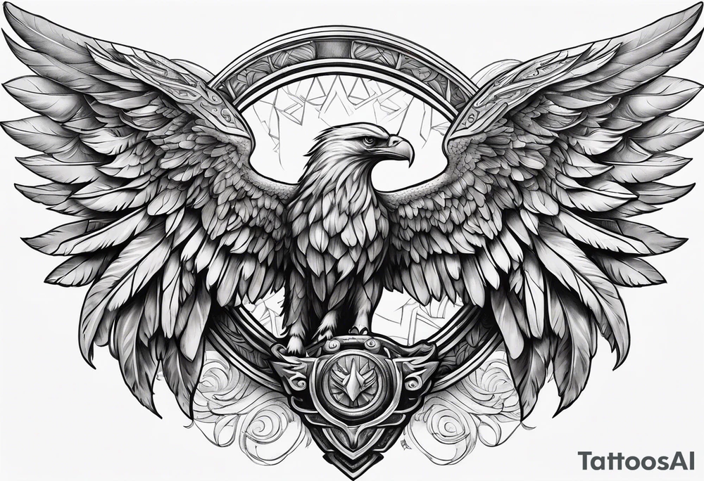 valkyrie wings symbol tattoo idea