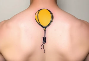 small yellow balloon osaat tattoo idea