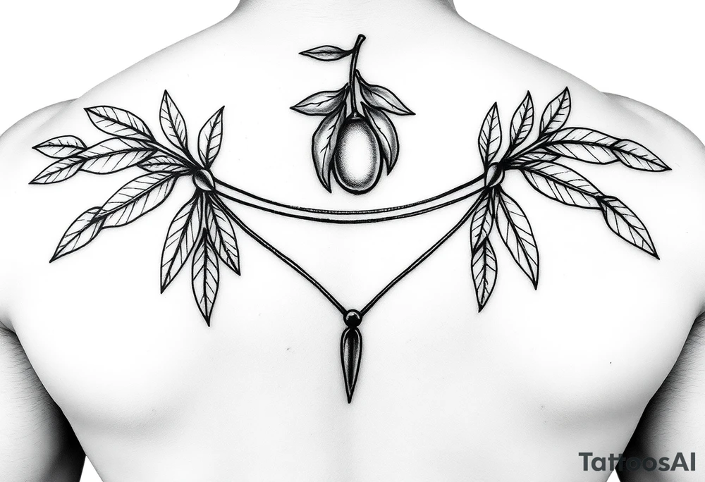 An olive with a thong tattoo idea