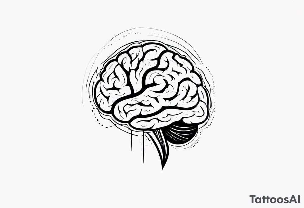 Brain, heart, love, abstract, symbolism tattoo idea