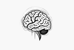 Brain, heart, love, abstract, symbolism tattoo idea