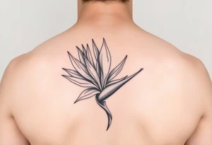 Bird of paradise flower tattoo idea