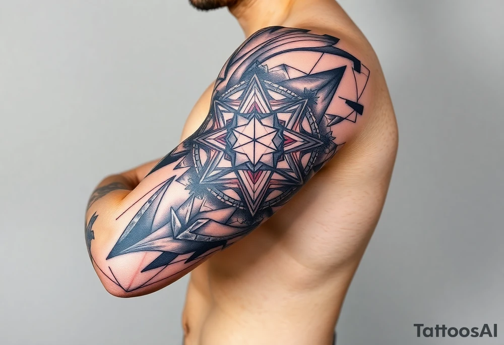 Geometry with love symbolism tattoo idea