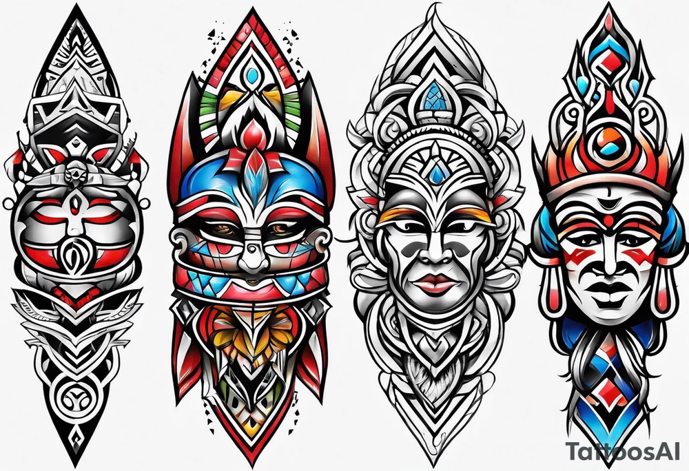 Puerto Rican tribal arm tattoo tattoo idea