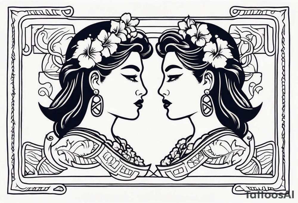 Gemini  Hawaiian tattoo idea