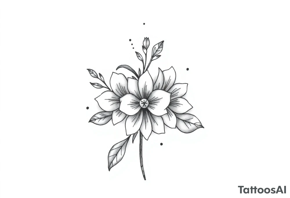 bouquet of flowers tattoo idea