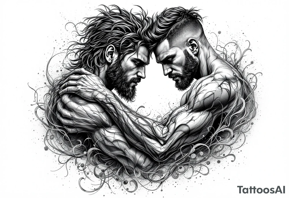 brothers on arm tattoo idea