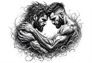 brothers on arm tattoo idea