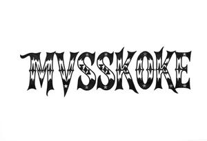 The word “MVSKOKE” shaded with Native American print tattoo idea